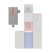 Imagine MINECRAFT CRAFT A BLOCK FIGURINA SKELETON 8CM