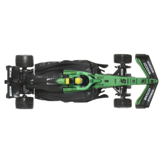 Imagine HOT WHEELS PREMIUM REAL RIDERS FORMULA 1 2024 MASINUTA METALICA KICK SAUBER F1 TEAM NUMARUL 5 SCARA 1 LA 64