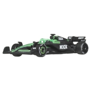 Imagine HOT WHEELS PREMIUM REAL RIDERS FORMULA 1 2024 MASINUTA METALICA KICK SAUBER F1 TEAM NUMARUL 27 SCARA 1 LA 64