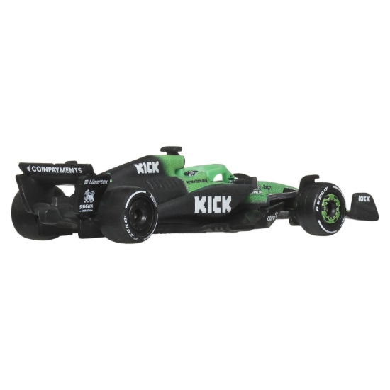 Imagine HOT WHEELS PREMIUM REAL RIDERS FORMULA 1 2024 MASINUTA METALICA KICK SAUBER F1 TEAM NUMARUL 27 SCARA 1 LA 64