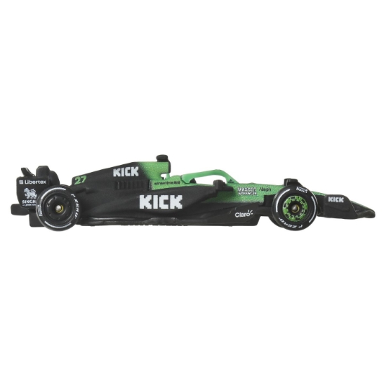 Imagine HOT WHEELS PREMIUM REAL RIDERS FORMULA 1 2024 MASINUTA METALICA KICK SAUBER F1 TEAM NUMARUL 27 SCARA 1 LA 64