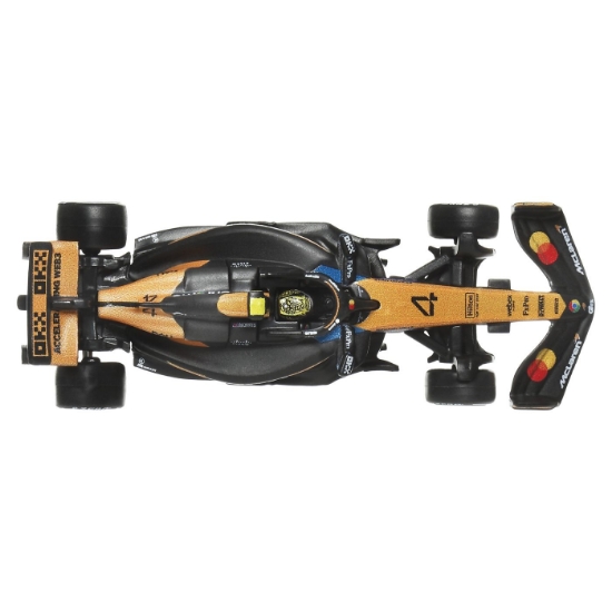 Imagine HOT WHEELS PREMIUM REAL RIDERS FORMULA 1 2024 MASINUTA METALICA MCLAREN FORMULA 1 TEAM SCARA 1 LA 64