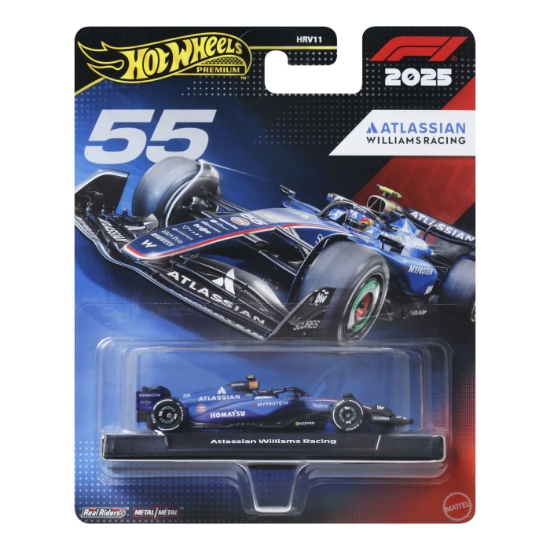 Imagine HOT WHEELS PREMIUM REAL RIDERS FORMULA 1 2024 MASINUTA METALICA ATLASSIAN WILLIAMS RACING SCARA 1 LA 64