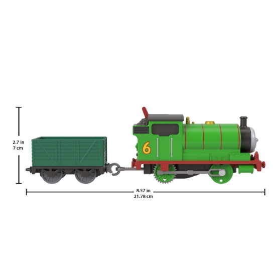 Imagine THOMAS LOCOMOTIVA MOTORIZATA PERCY CU VAGON
