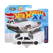 Imagine HOT WHEELS XL MASINUTA METALICA TOYOTA AE86 SPRINTER TRUENO 1987 SCARA 1 LA 43