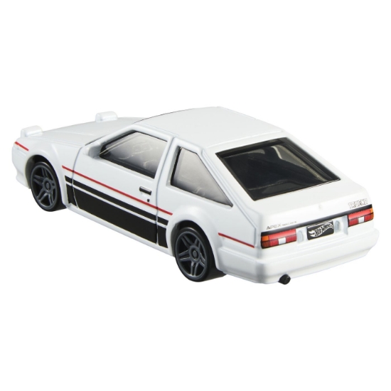 Imagine HOT WHEELS XL MASINUTA METALICA TOYOTA AE86 SPRINTER TRUENO 1987 SCARA 1 LA 43