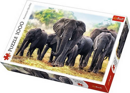 Imagine Puzzle Trefl 1000 – Elefanți Africani