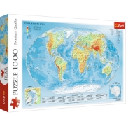 Imagine Puzzle Trefl 1000 – Harta fizică a lumii