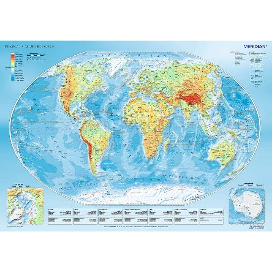 Imagine Puzzle Trefl 1000 – Harta fizică a lumii