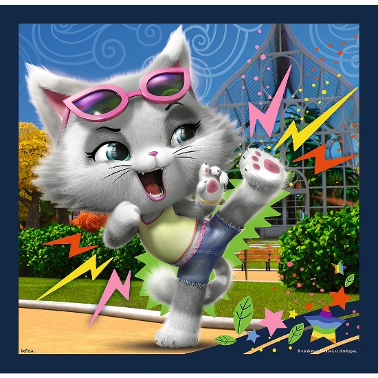 Imagine PUZZLE TREFL 3IN1 44 CATS PISICILE DRAGALASE