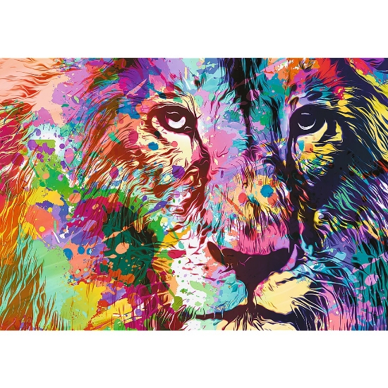 Imagine Puzzle Trefl 1000 Leul colorat