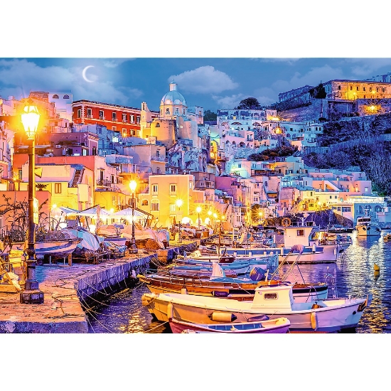 Imagine Puzzle Trefl 1000 Insula Porcida pe timpul nopții