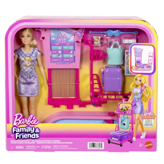 Imagine BARBIE FAMILY AND FRIENDS SET BAGAJE LA AEROPORT