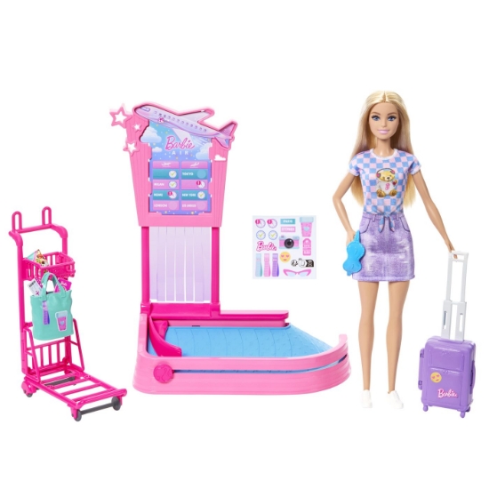 Imagine BARBIE FAMILY AND FRIENDS SET BAGAJE LA AEROPORT