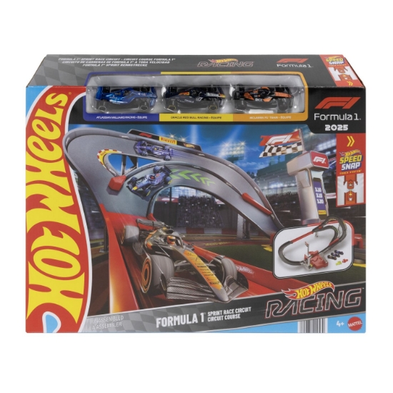Imagine HOT WHEELS RACING CIRCUIT DE CURSE SPRINT FORMULA 1 CU 3 MASINUTE INCLUSE 