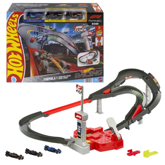 Imagine HOT WHEELS RACING CIRCUIT DE CURSE SPRINT FORMULA 1 CU 3 MASINUTE INCLUSE 