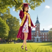 Imagine BARBIE SIGNATURE PAPUSA BARBIE DORINTE DE ABSOLVIRE