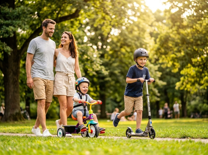 Trotinete și triciclete pentru copii – vedetele vacanței de vară