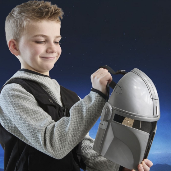 Imagine STAR WARS MANDALORIAN SI GROGU MASCA ELECTRONICA THE MANDALORIAN