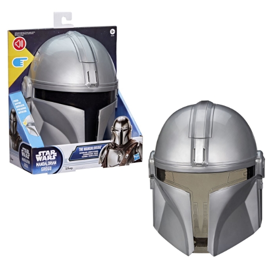 Imagine STAR WARS MANDALORIAN SI GROGU MASCA ELECTRONICA THE MANDALORIAN