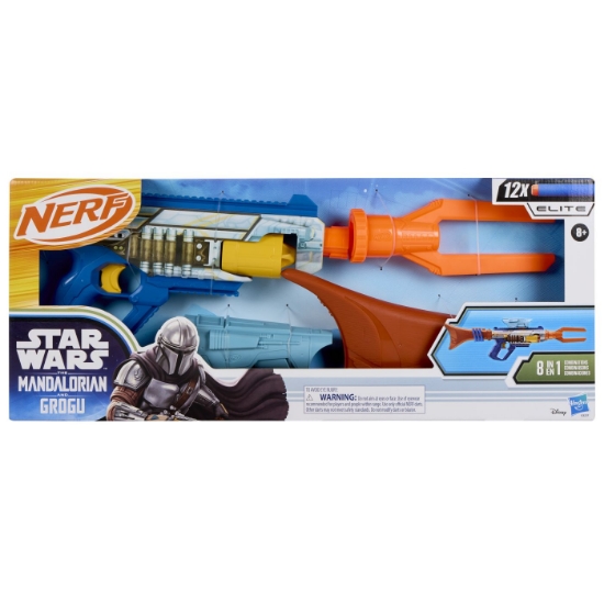 Imagine NERF BLASTER ELITE STAR WARS MANDALORIAN SI GROGU 8IN1