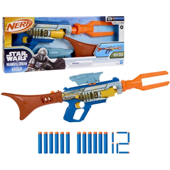 Imagine NERF BLASTER ELITE STAR WARS MANDALORIAN SI GROGU 8IN1