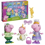 Imagine PEPPA PIG SET 3 PURCELUSI CARE SE IMBRACA CU FIGURINE SI ACCESORII