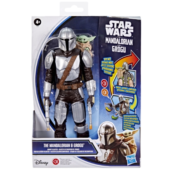 Imagine STAR WARS MANDALORIAN SI GROGU SET VANATORUL DE RECOMPENSE FIGURINA CU SUNETE 