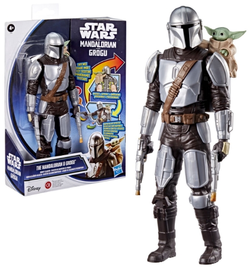 Imagine STAR WARS MANDALORIAN SI GROGU SET VANATORUL DE RECOMPENSE FIGURINA CU SUNETE 