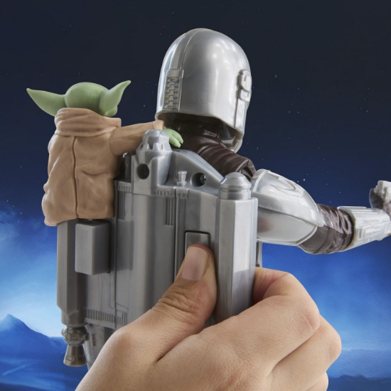 Imagine STAR WARS MANDALORIAN SI GROGU SET VANATORUL DE RECOMPENSE FIGURINA CU SUNETE 