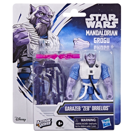 Imagine STAR WARS MANDALORIAN SI GROGU ACTION VERSE SET FIGURINA GARAZEB ZEB ORRELIOS SI ACCESORII