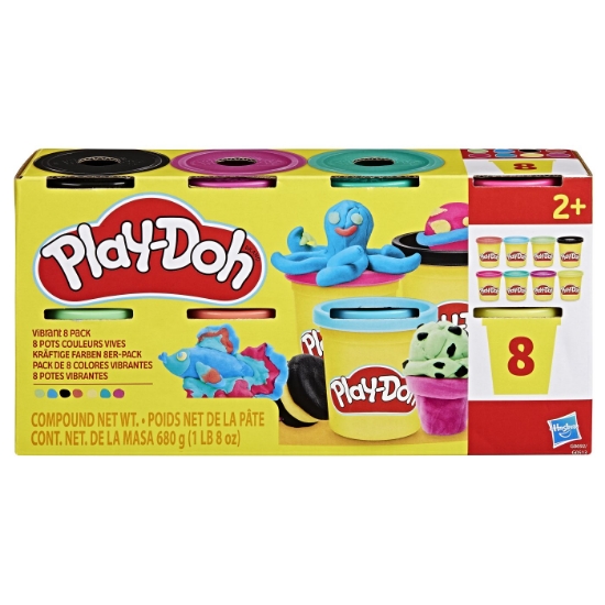 Imagine PLAY DOH SET 8 CUTII DE PLASTELINA CULORI VIBRANTE