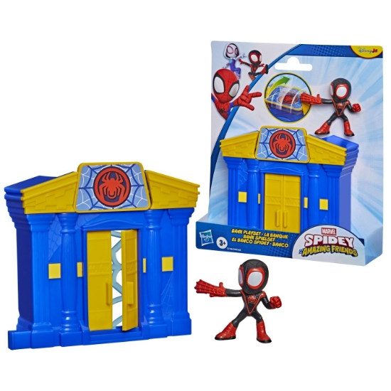 Imagine SPIDEY SI PRIETENII LUI UIMITORI MARVEL MINI SET BANCA CU FIGURINA SI ACCESORII