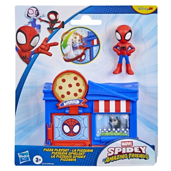 Imagine SPIDEY SI PRIETENII LUI UIMITORI MARVEL MINI SET PIZZERIA CU FIGURINA SI ACCESORII