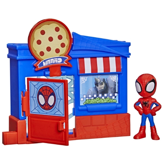Imagine SPIDEY SI PRIETENII LUI UIMITORI MARVEL MINI SET PIZZERIA CU FIGURINA SI ACCESORII