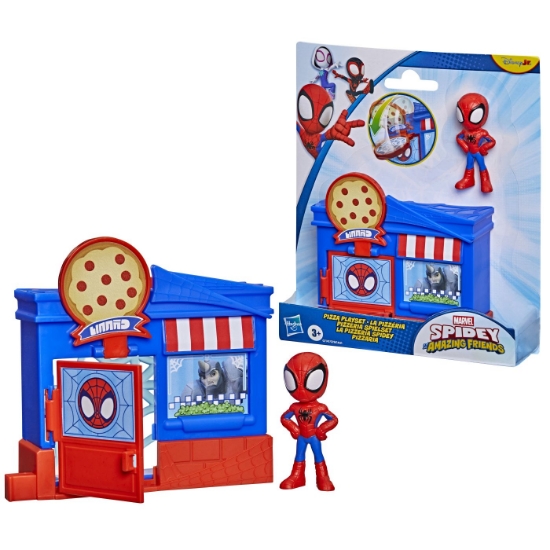 Imagine SPIDEY SI PRIETENII LUI UIMITORI MARVEL MINI SET PIZZERIA CU FIGURINA SI ACCESORII