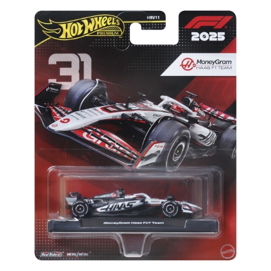 Imagine HOT WHEELS PREMIUM REAL RIDERS FORMULA 1 2024 MASINUTA METALICA MONEYGRAM HAAS  F1 TEAM SCARA 1 LA 64