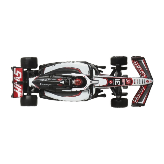 Imagine HOT WHEELS PREMIUM REAL RIDERS FORMULA 1 2024 MASINUTA METALICA MONEYGRAM HAAS  F1 TEAM SCARA 1 LA 64
