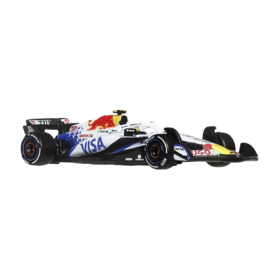 Imagine HOT WHEELS PREMIUM REAL RIDERS FORMULA 1 2024 MASINUTA METALICA VISA CASH APP RACING BULLS FORMULA ONE TEAM SCARA 1 LA 64