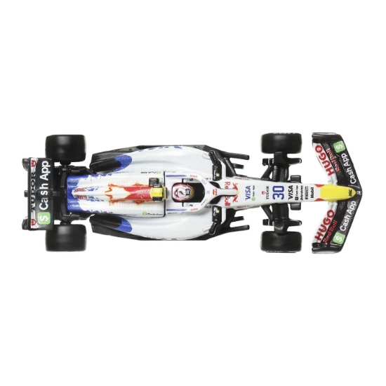 Imagine HOT WHEELS PREMIUM REAL RIDERS FORMULA 1 2024 MASINUTA METALICA VISA CASH APP RACING BULLS FORMULA ONE TEAM SCARA 1 LA 64