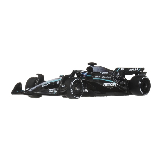 Imagine HOT WHEELS PREMIUM REAL RIDERS FORMULA 1 2024 MASINUTA METALICA MERCEDES AMG PETRONAS FORMULA ONE TEAM SCARA 1 LA 64