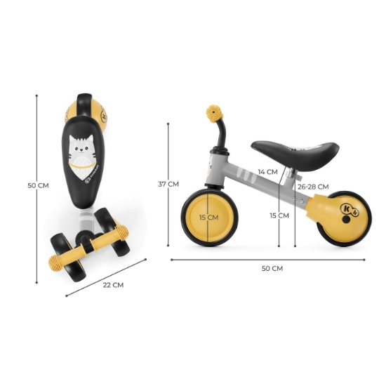 Imagine BICICLETA ECHILIBRU KINDERKRAFT CUTIE, HONEY