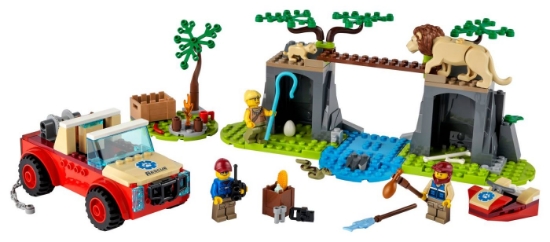 Imagine LEGO CITY MASINA DE TEREN PENTRU SALVAREA ANIMALELOR SALBATICE 60301