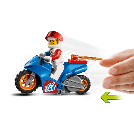 Imagine LEGO CITY MOTOCICLETA DE CASCADORIE-RACHETA 60298