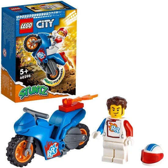 Imagine LEGO CITY MOTOCICLETA DE CASCADORIE-RACHETA 60298