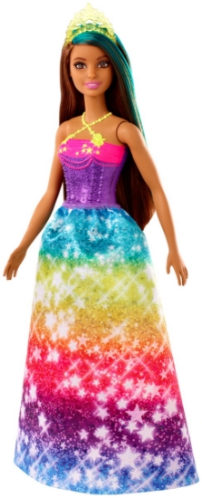 Imagine BARBIE PAPUSA PRINTESA DREAMTOPIA CU CORONITA GALBENA