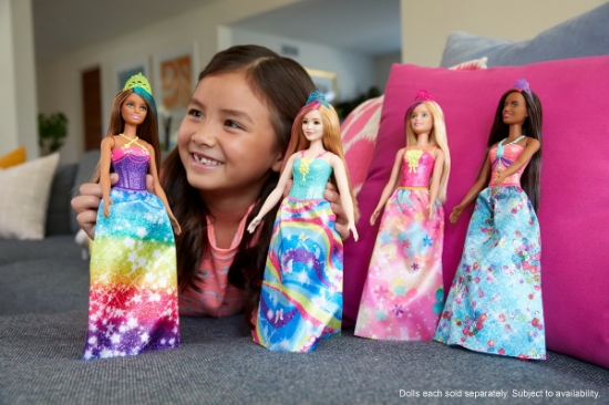 Imagine BARBIE PAPUSA PRINTESA DREAMTOPIA CU CORONITA GALBENA