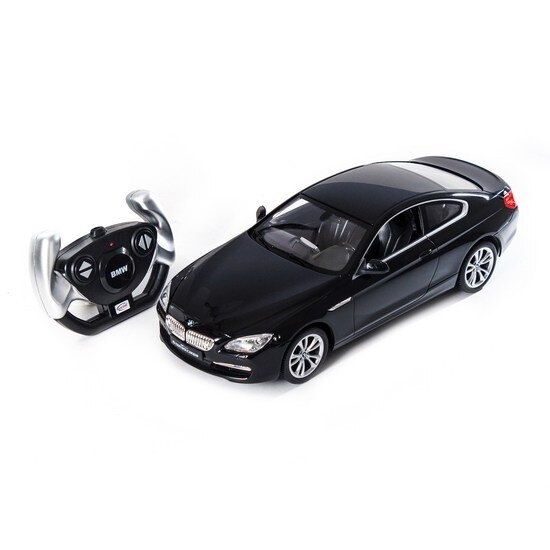 Imagine MASINA CU TELECOMANDA BMW SERIA 6 NEGRU CU SCARA 1 LA 14
