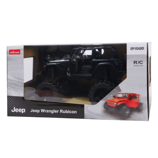 Imagine MASINA CU TELECOMANDA JEEP WRANGLER JL NEGRU CU SCARA 1 LA 14