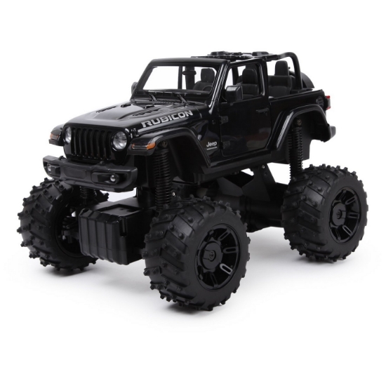 Imagine MASINA CU TELECOMANDA JEEP WRANGLER JL NEGRU CU SCARA 1 LA 14